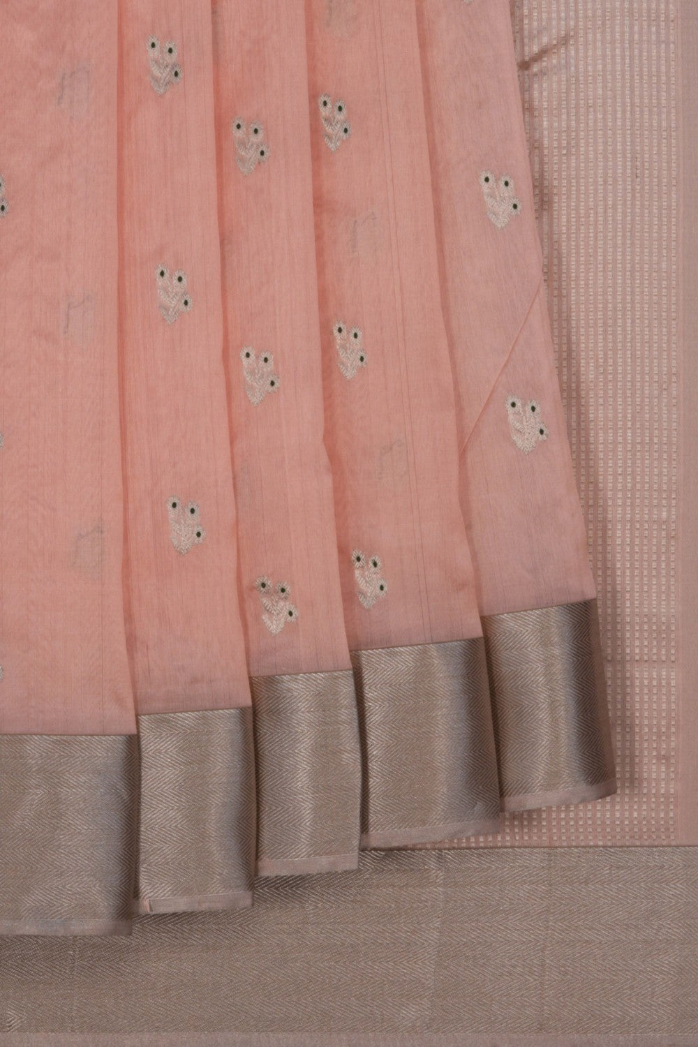 Image of Chanderi Silk Pink Saree