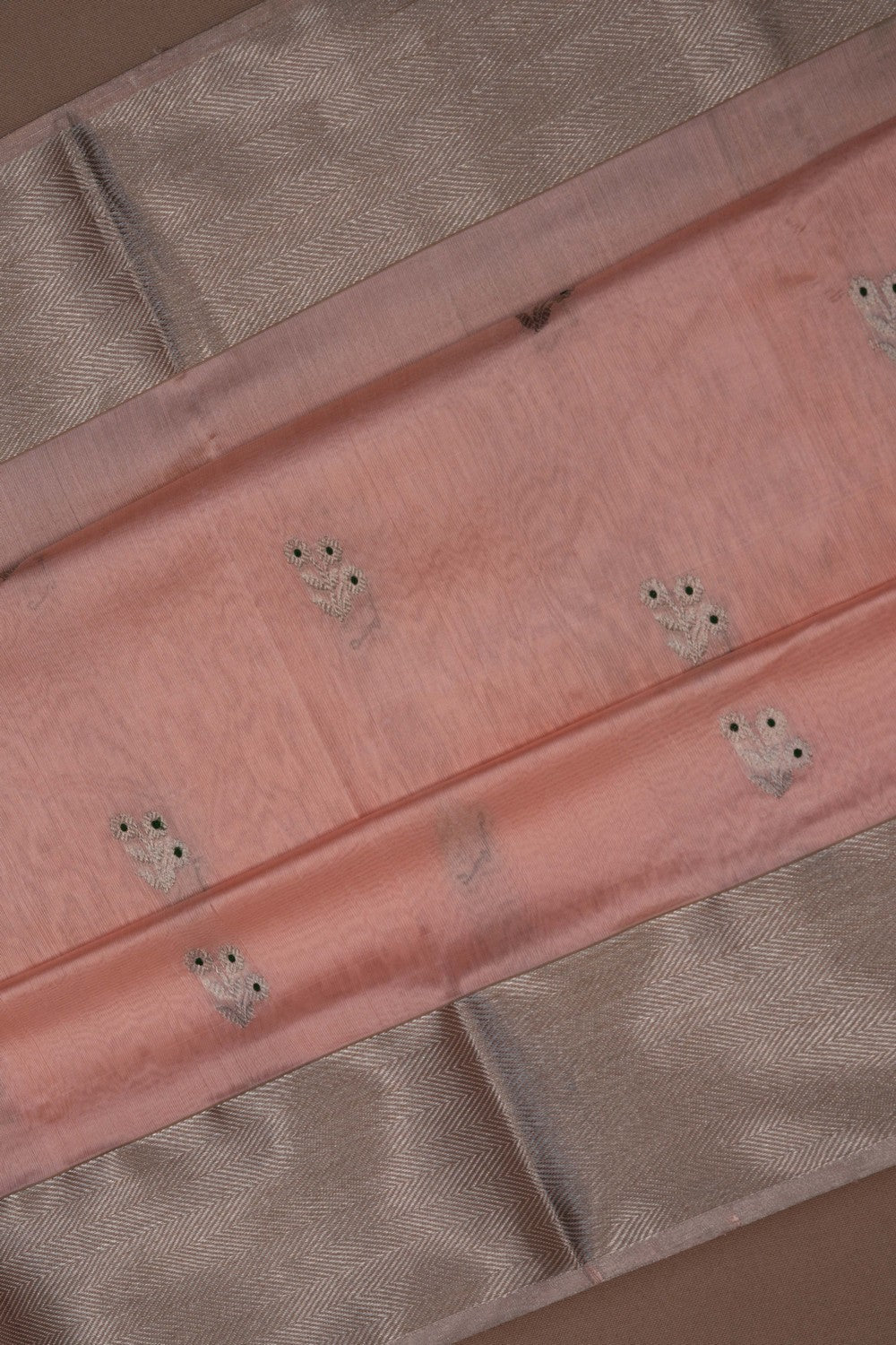 Image of Chanderi Silk Pink Saree