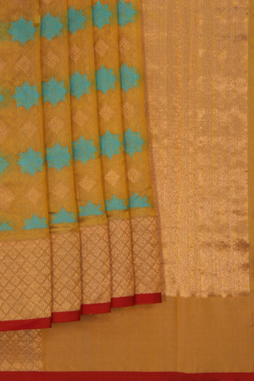 Image of Chanderi Silk Gold Saree