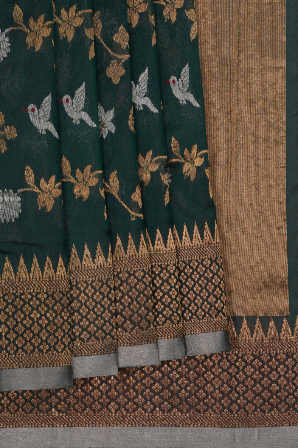 Image of Chanderi Silk Green Saree