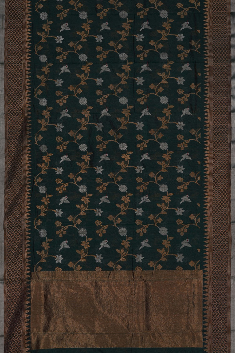 Chanderi Silk Green Saree