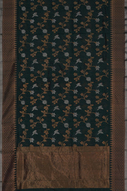 Image of Chanderi Silk Green Saree