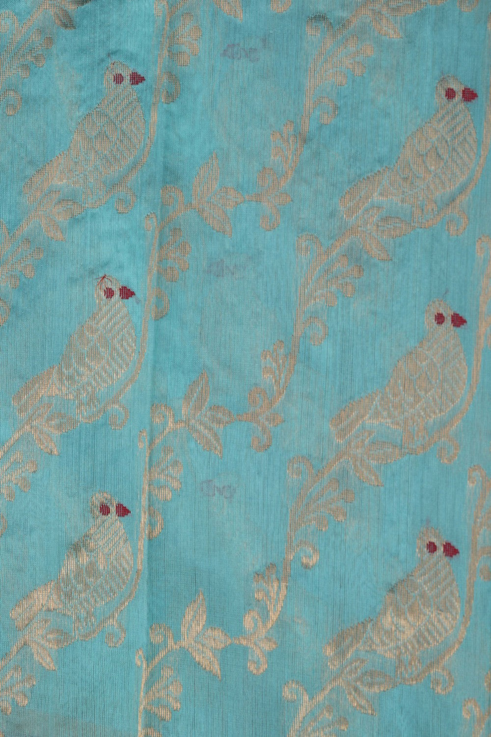 Image of Chanderi Silk Ice Blue Saree