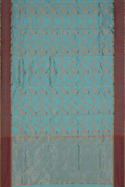 Image of Chanderi Silk Ice Blue Saree