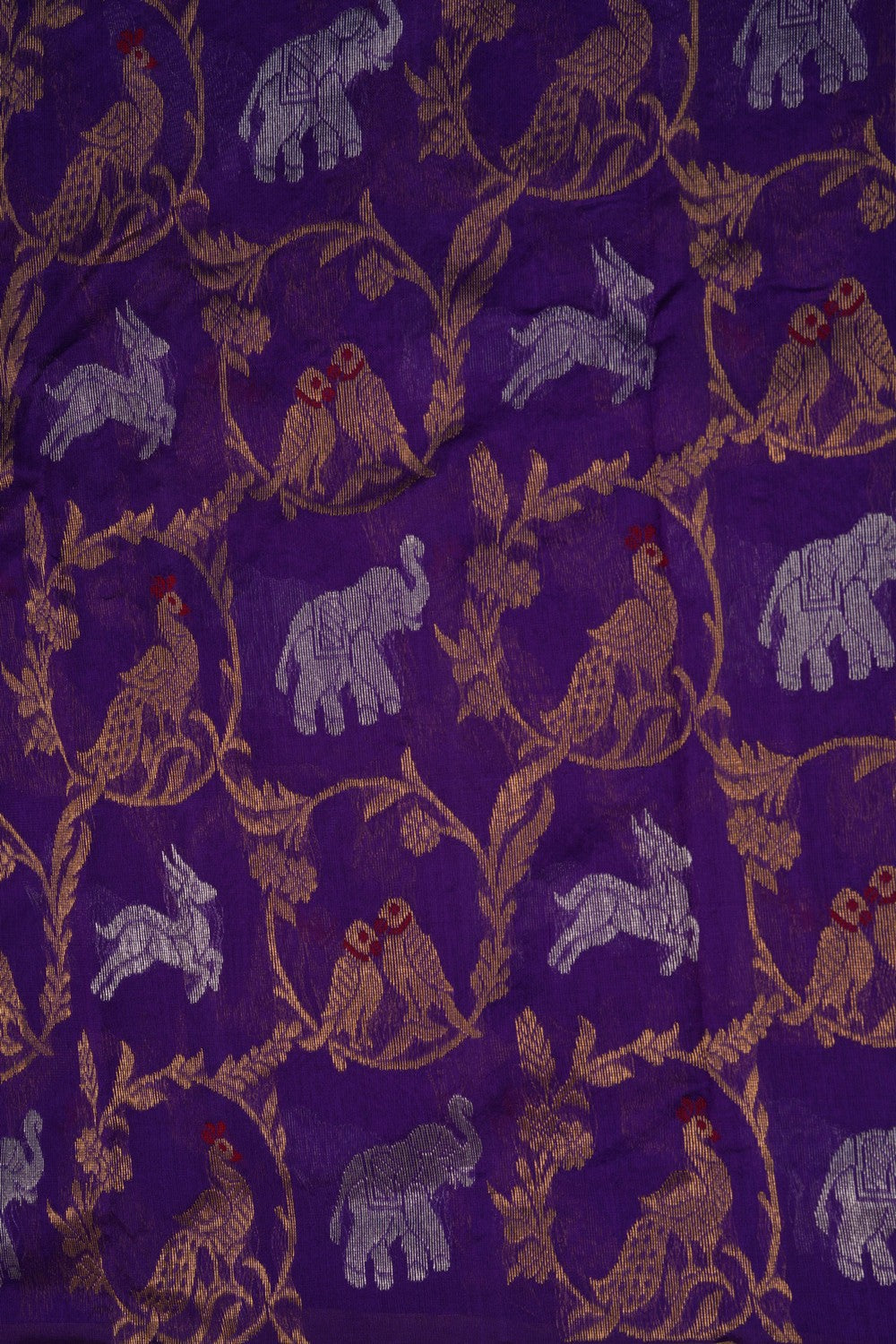 Image of Chanderi Silk Purple Saree