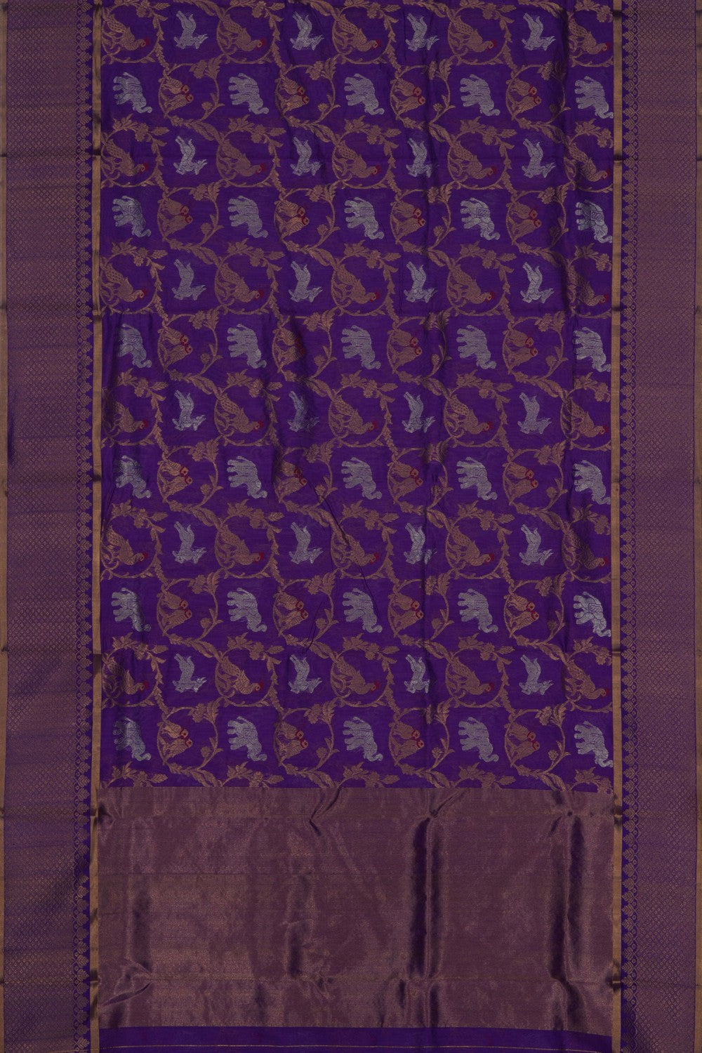 Image of Chanderi Silk Purple Saree