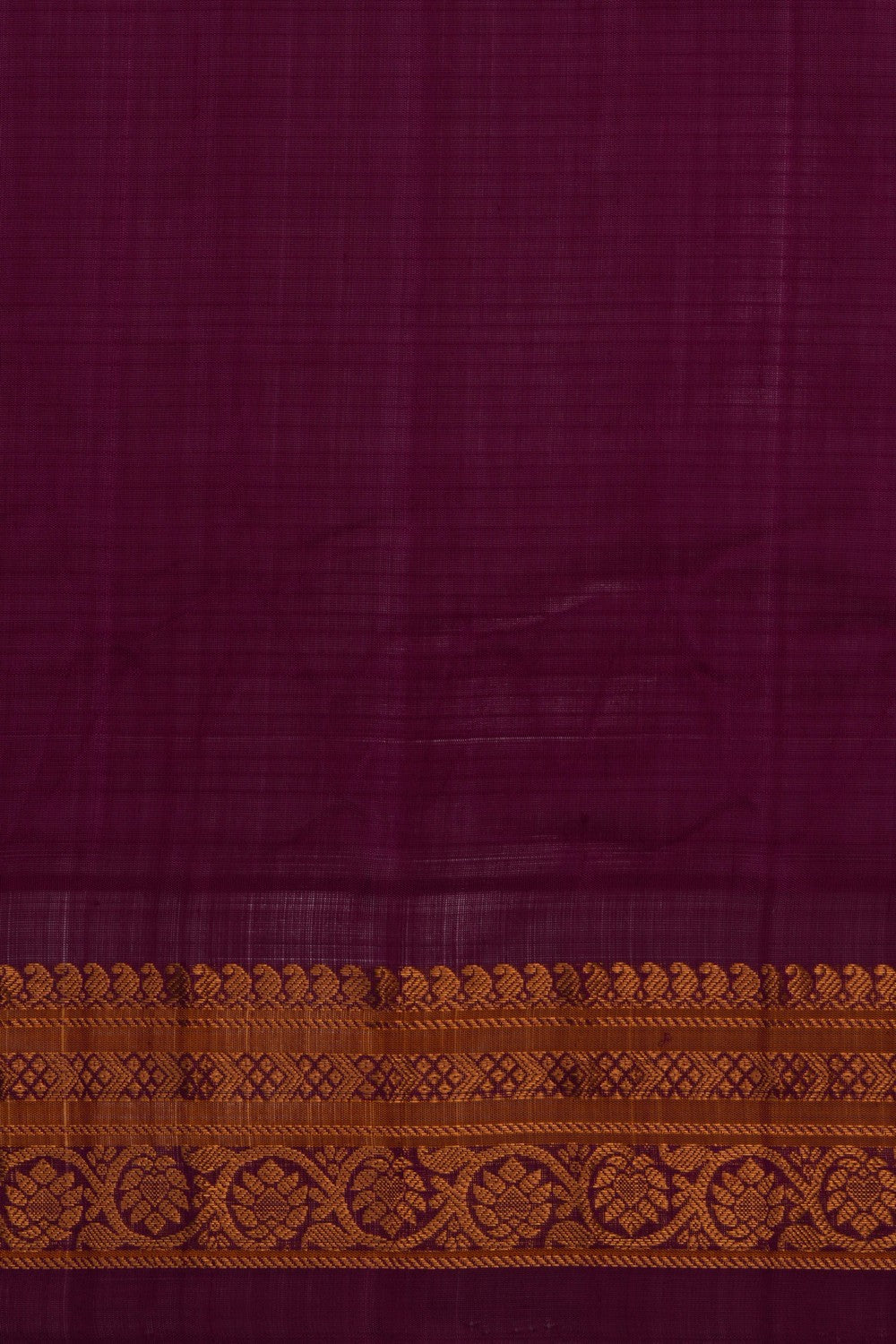 Image of Gadwal Cotton Silk Off-White Saree