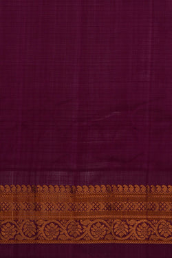 Image of Gadwal Cotton Silk Off-White Saree