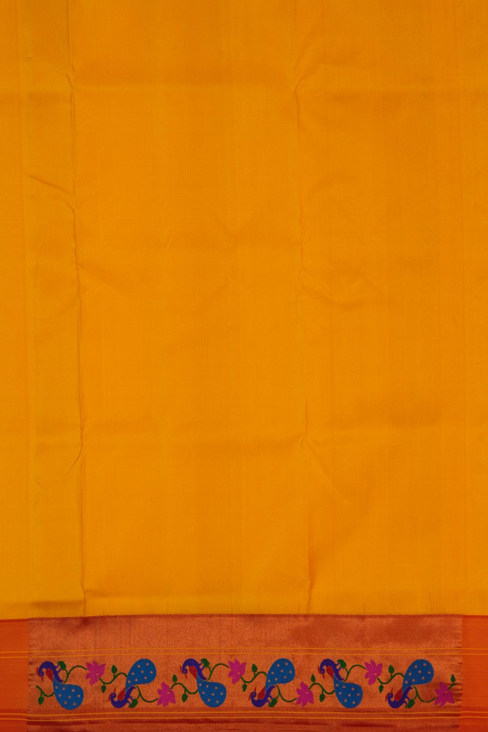 Image of Gadwal Silk Yellow Saree