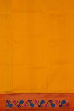 Image of Gadwal Silk Yellow Saree
