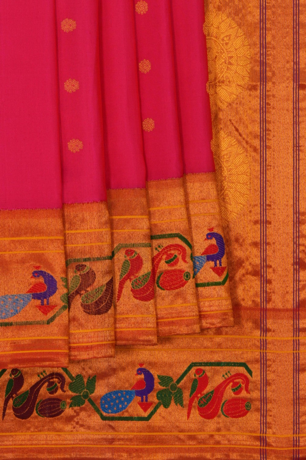 Image of Gadwal Silk Pink Saree