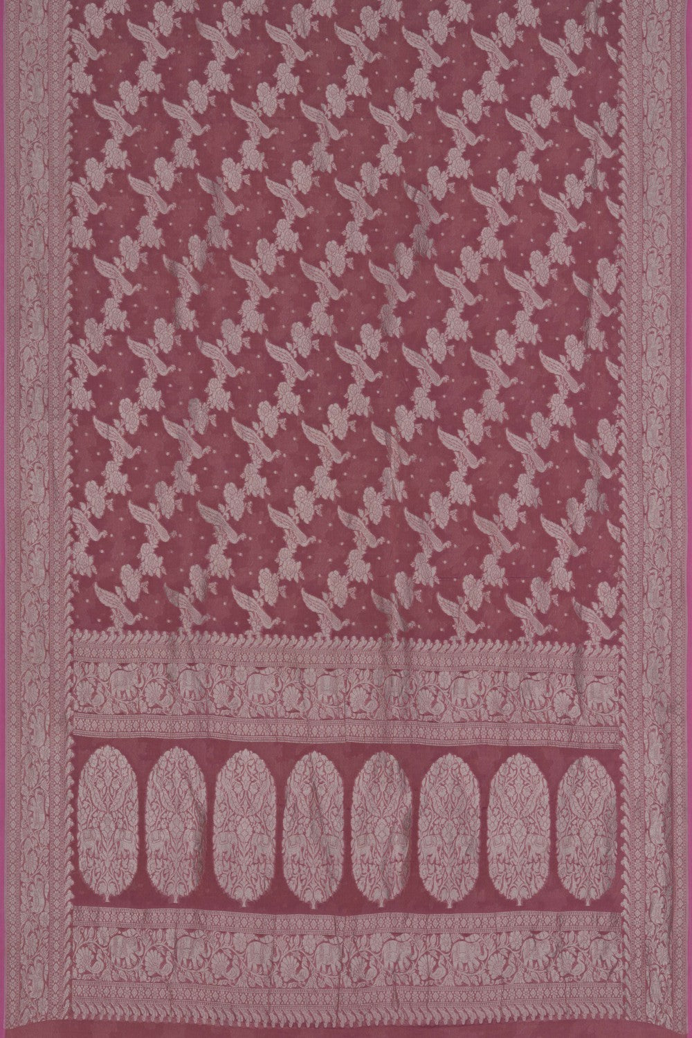 Image of Banarasi Tissue Silk Pink Saree