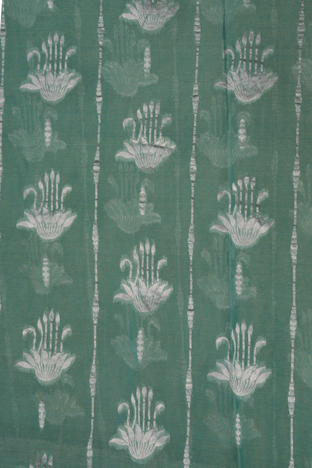 Image of Banarasi Tissue Silk Teal Blue Saree