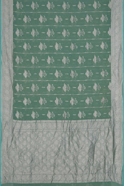 Image of Banarasi Tissue Silk Teal Blue Saree