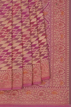 Image of Banarasi Georgette Pink Saree