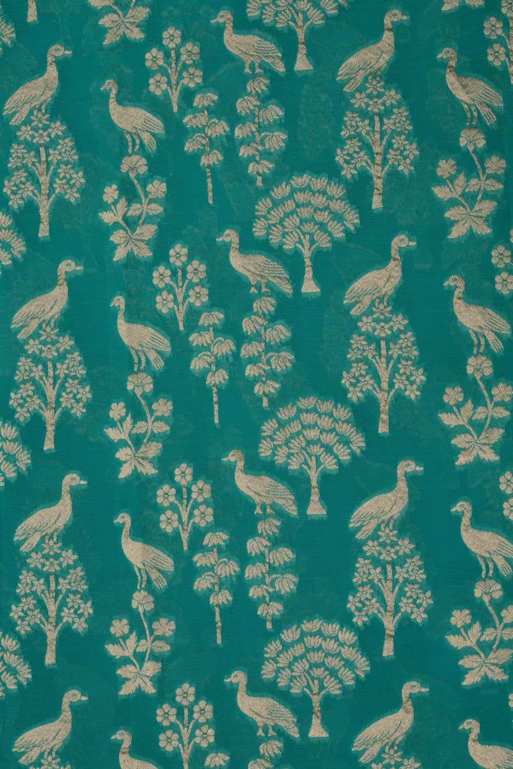 Image of Banarasi Georgette Teal Green Saree