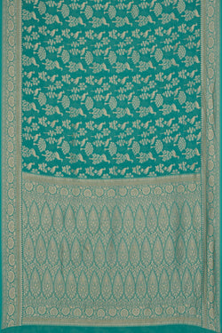 Image of Banarasi Georgette Teal Green Saree