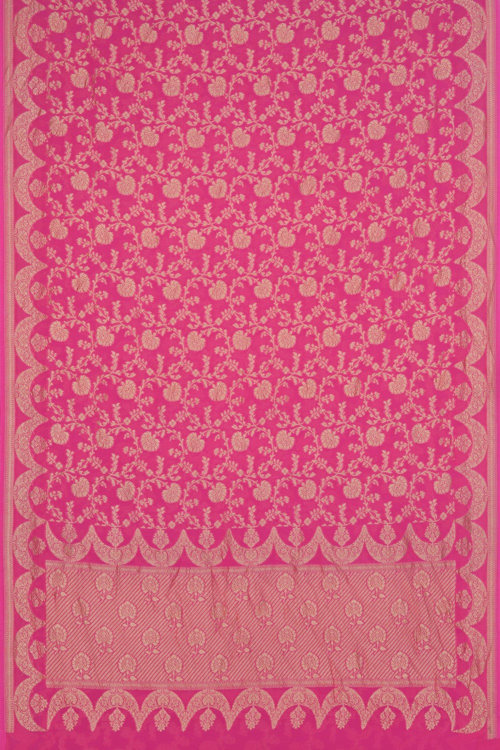 Image of Banarasi Georgette Pink Saree