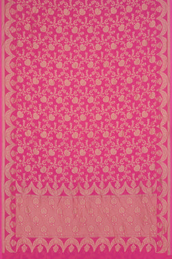 Image of Banarasi Georgette Pink Saree
