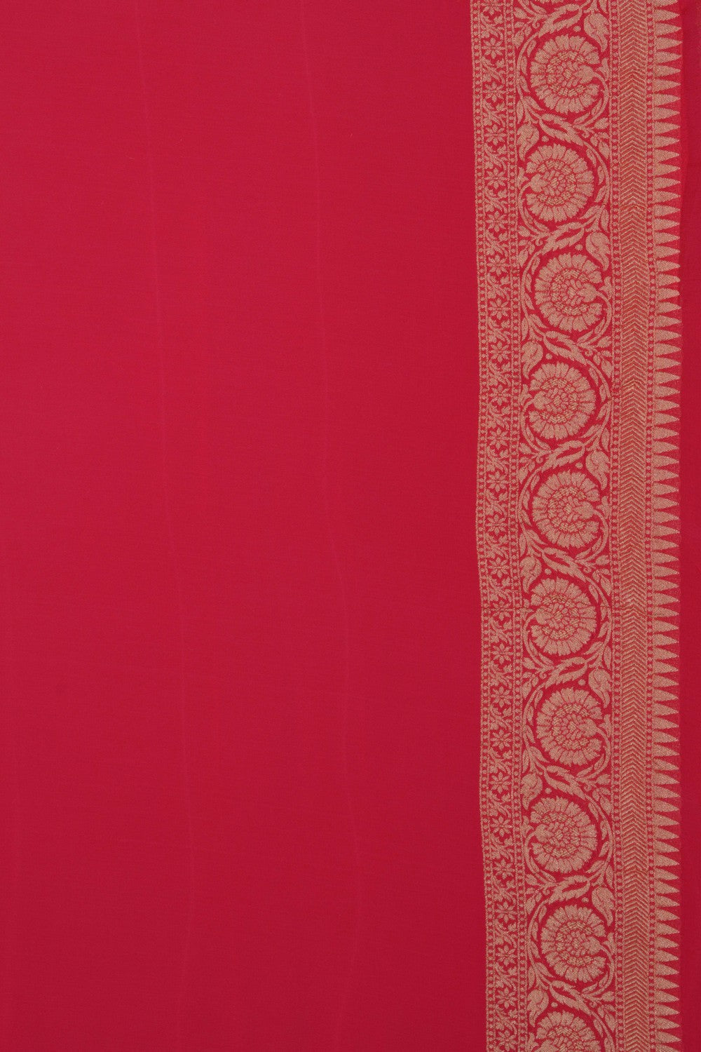 Image of Banarasi Georgette Coral Pink Saree