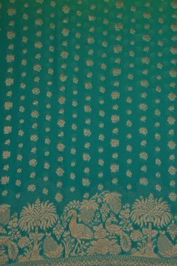 Image of Banarasi Georgette Sea Green Saree
