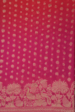 Image of Banarasi Georgette Pink Saree