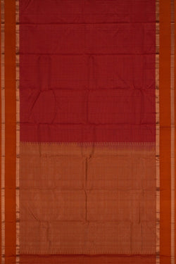 Image of South Silk Kattam Red Saree