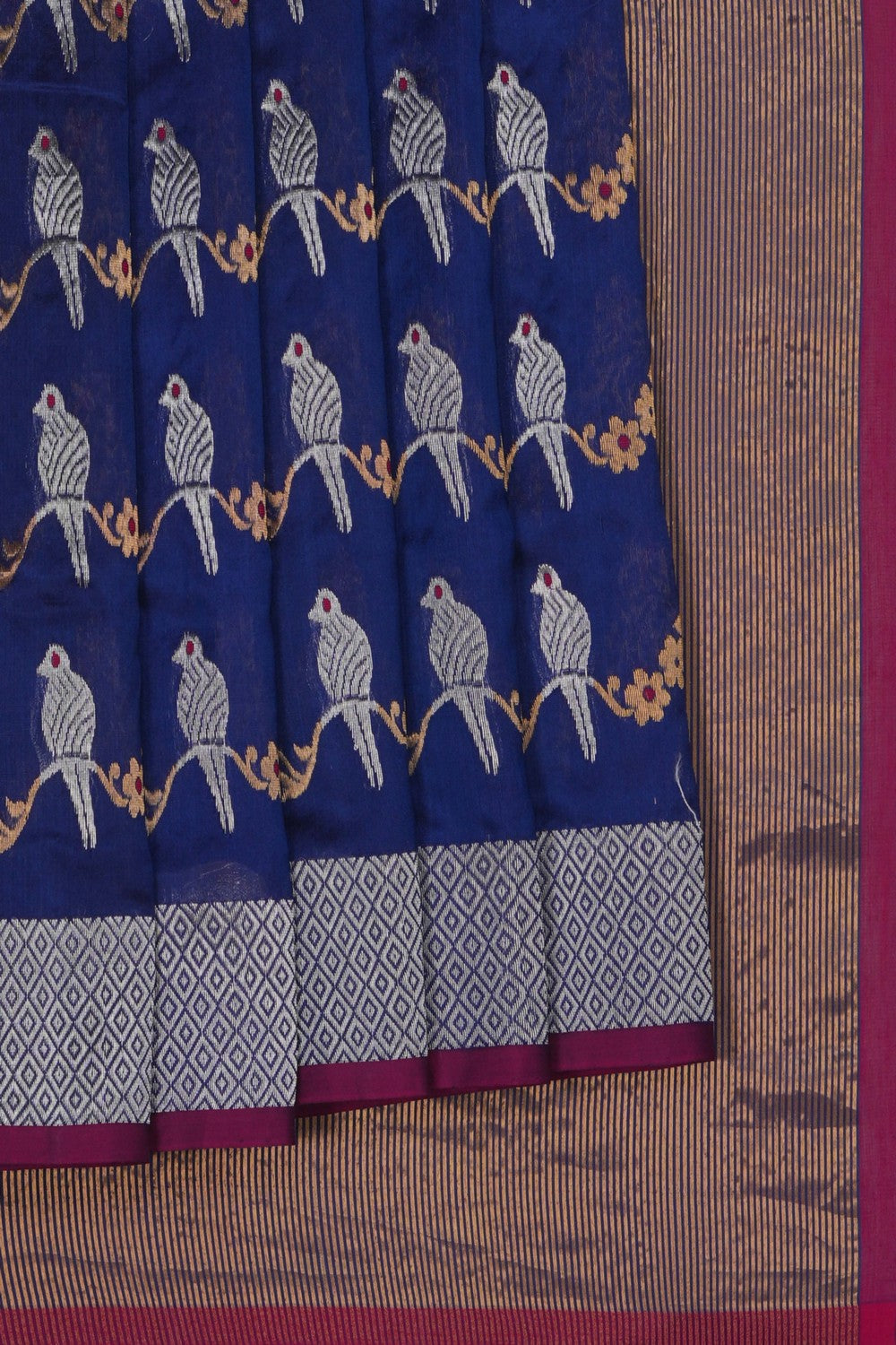 Image of Chanderi Brocade Purple Saree