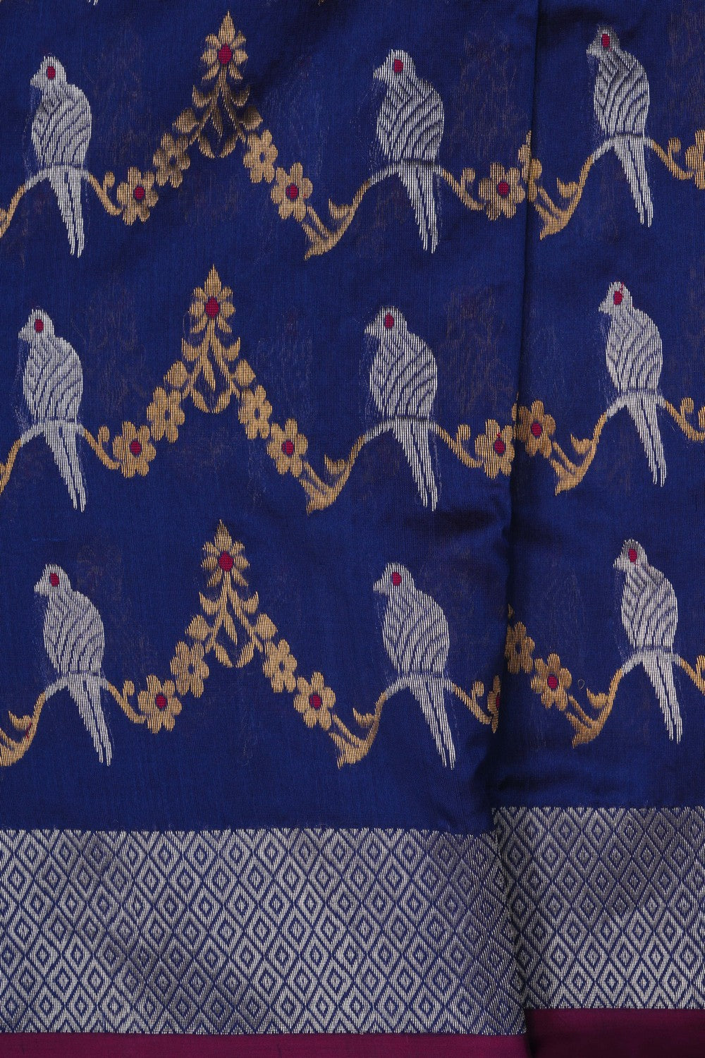 Image of Chanderi Brocade Purple Saree