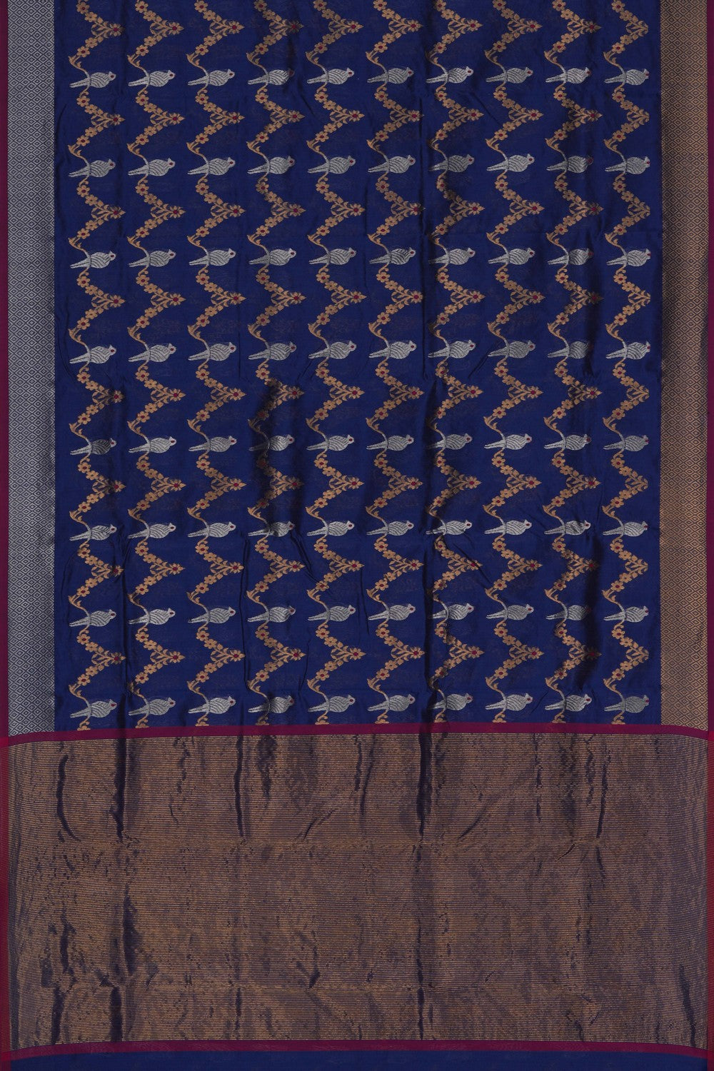 Image of Chanderi Brocade Purple Saree