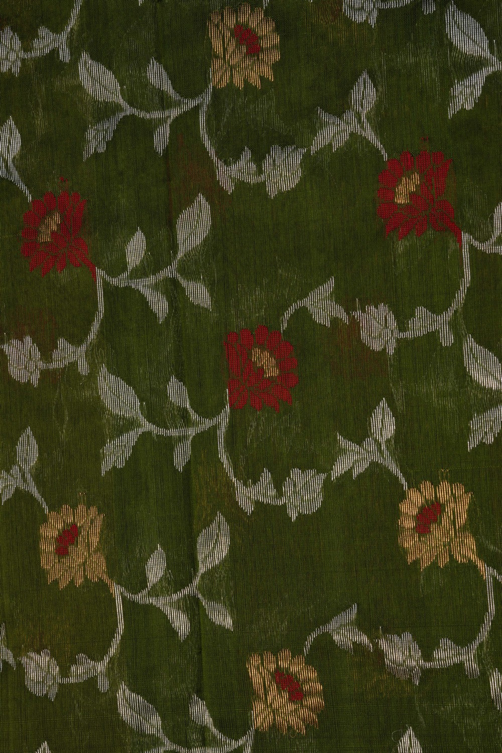 Image of Chanderi Silk Green Saree