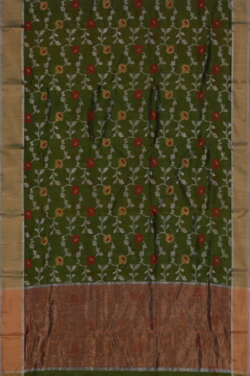 Image of Chanderi Silk Green Saree