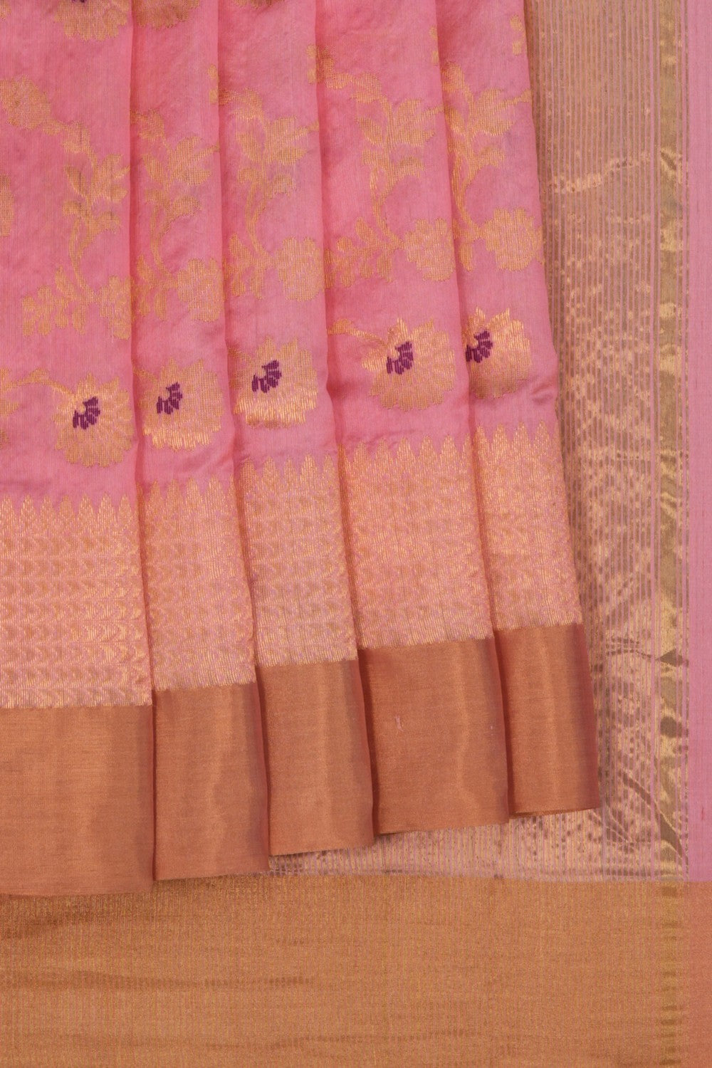 Chanderi Pink Saree