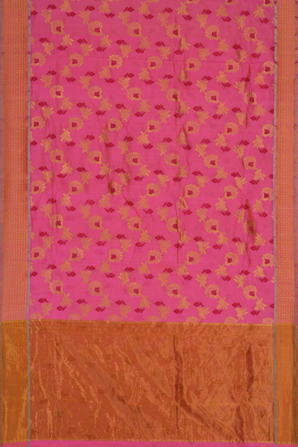 Image of Chanderi Silk Pink Saree