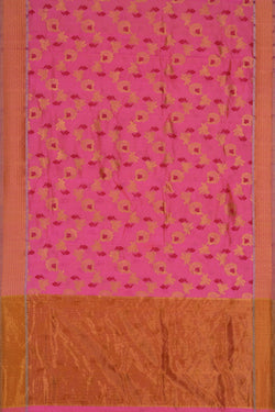Image of Chanderi Silk Pink Saree