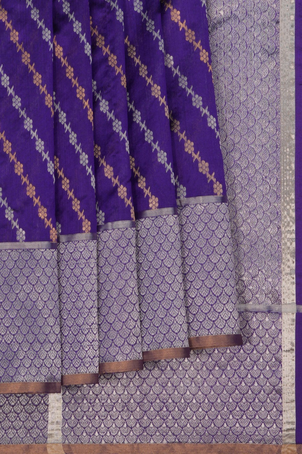 Image of Chanderi Silk Purple Saree
