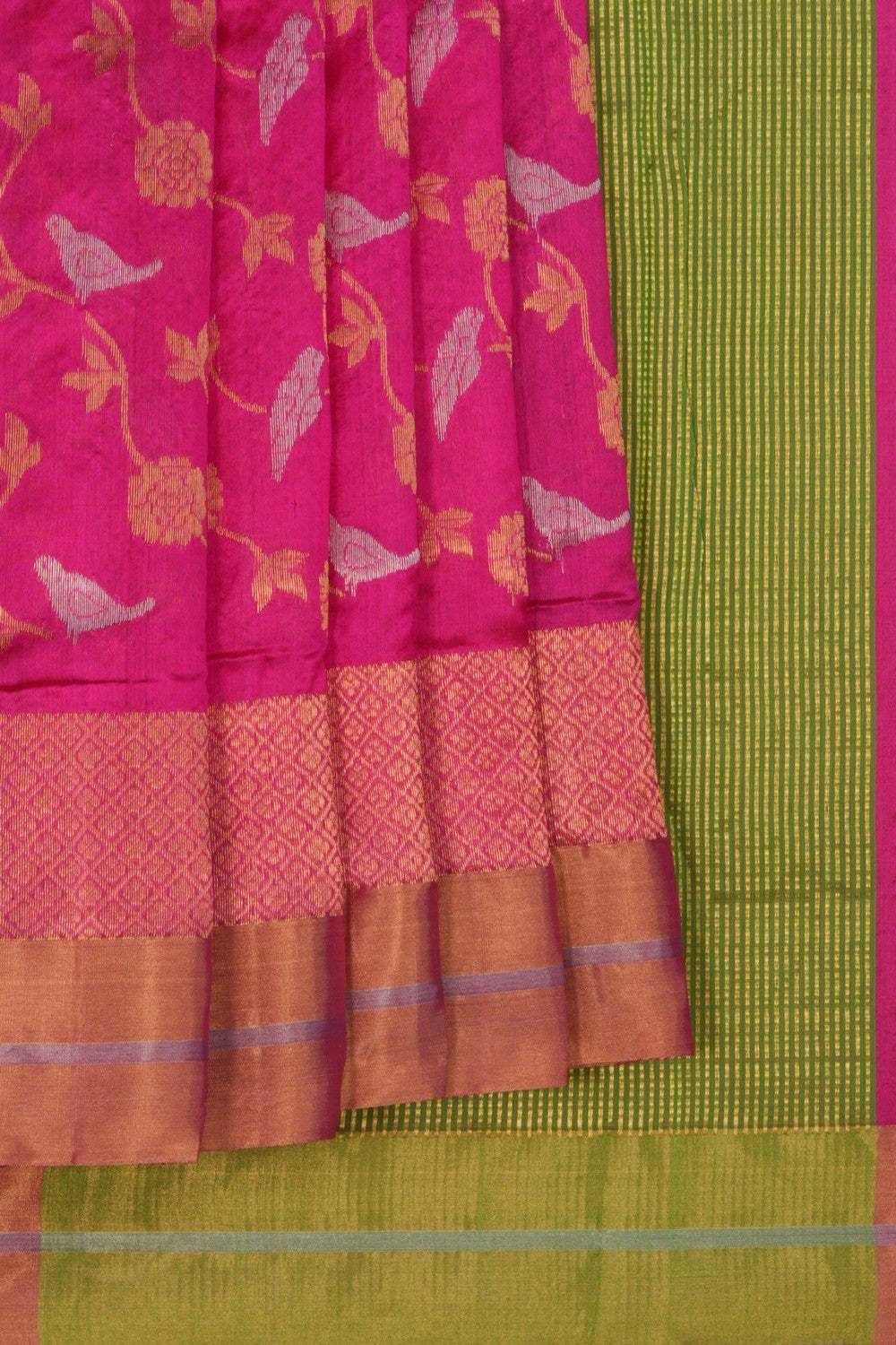 Chanderi Silk Pink Saree