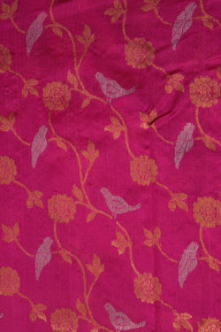 Image of Chanderi Silk Pink Saree