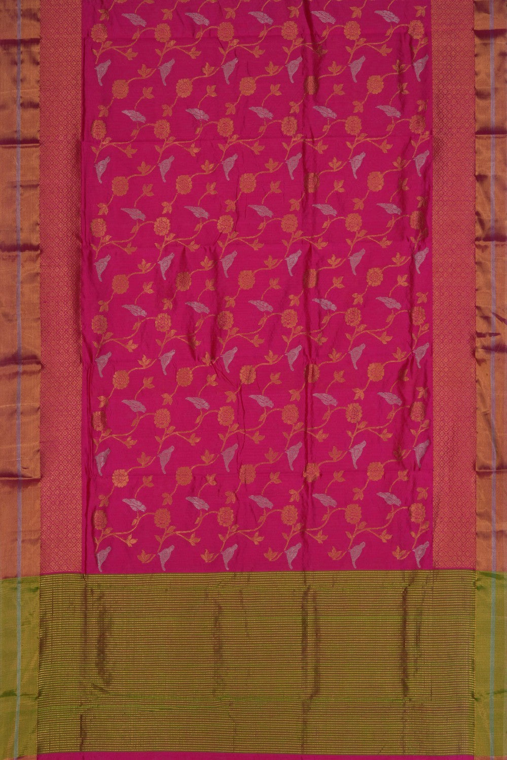 Chanderi Silk Pink Saree