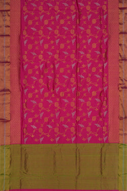 Image of Chanderi Silk Pink Saree
