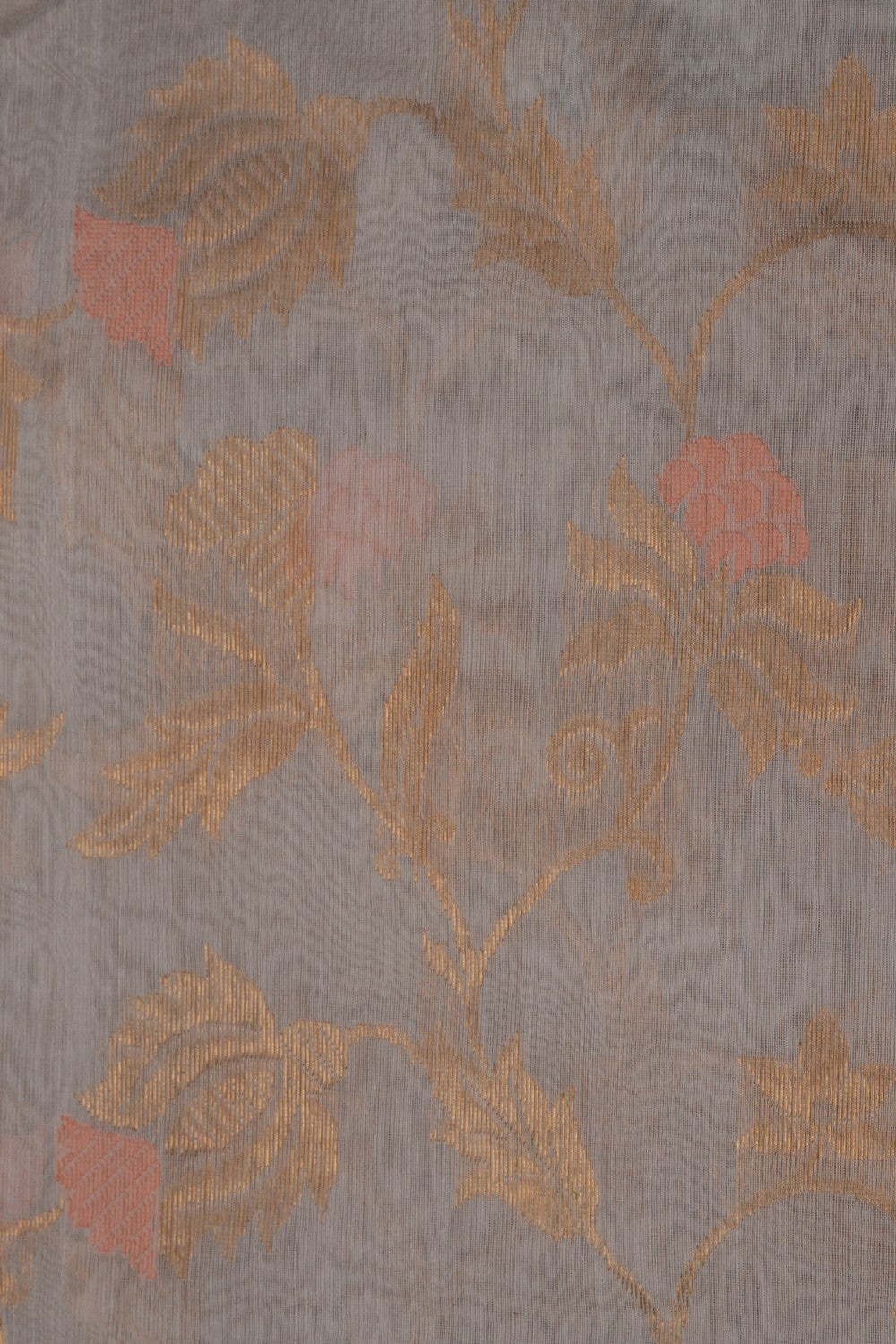 Image of Chanderi White Saree