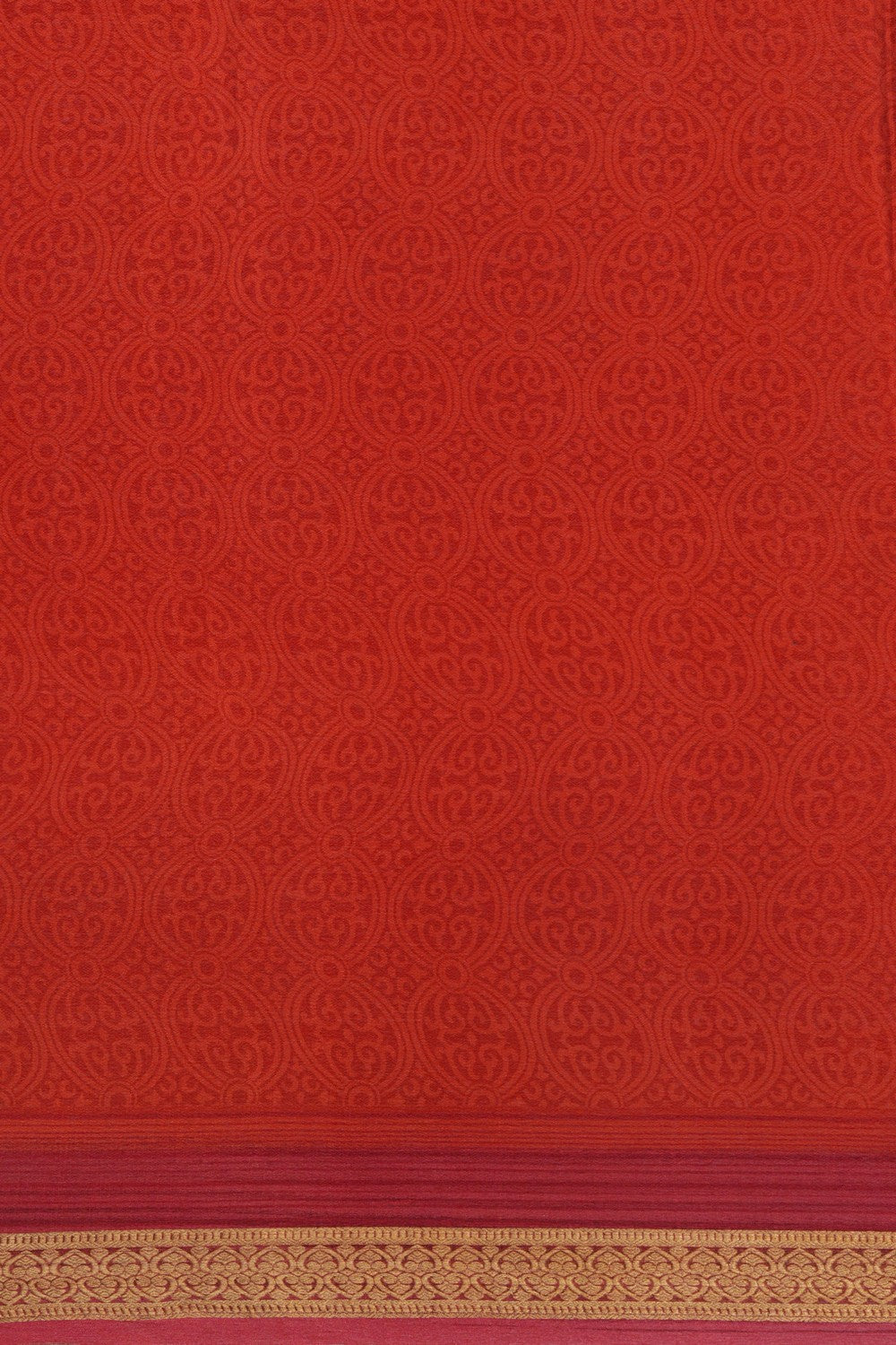 Image of Floral Printed Red Saree