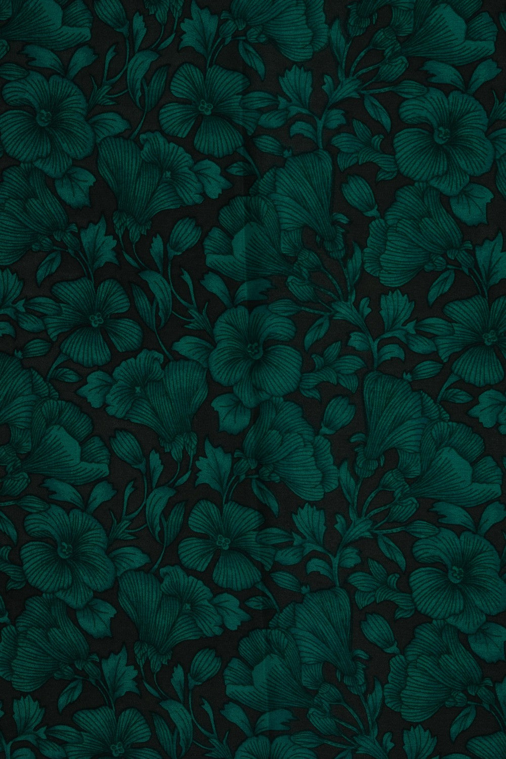 Image of Floral Printed Green Saree