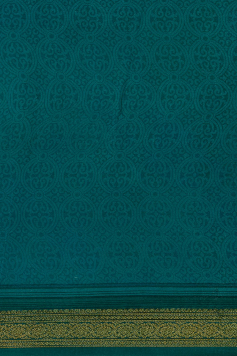 Image of Floral Printed Green Saree