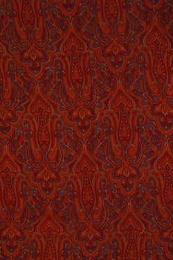 Image of Floral Printed Orange Saree