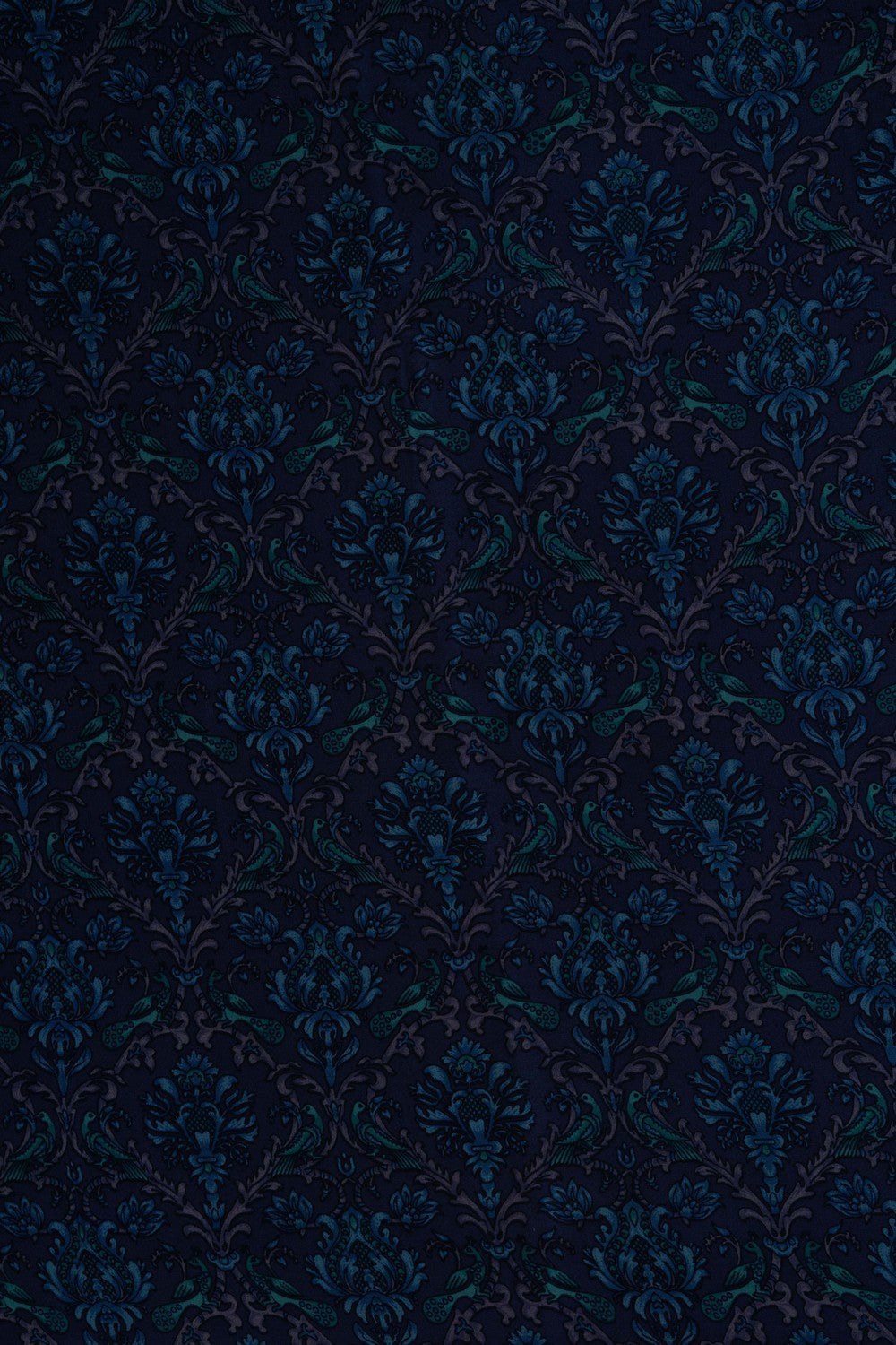 Image of Floral Printed Blue Saree