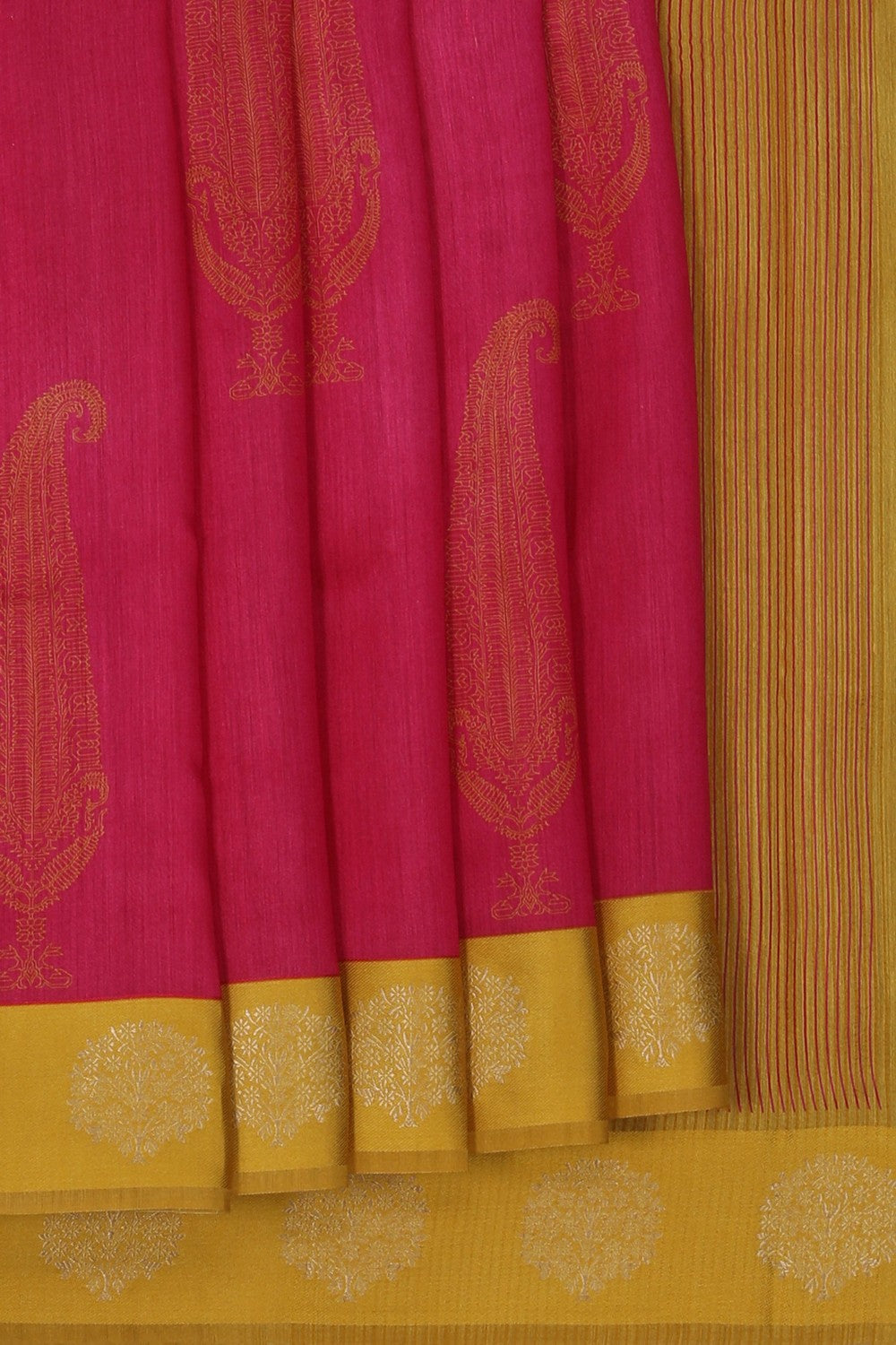 Image of Moonga Silk Pink Saree