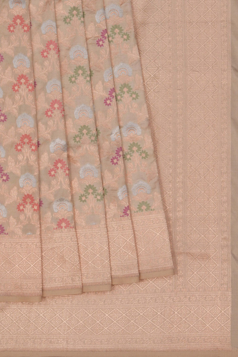 Banarasi Katan Silk Off-White Saree