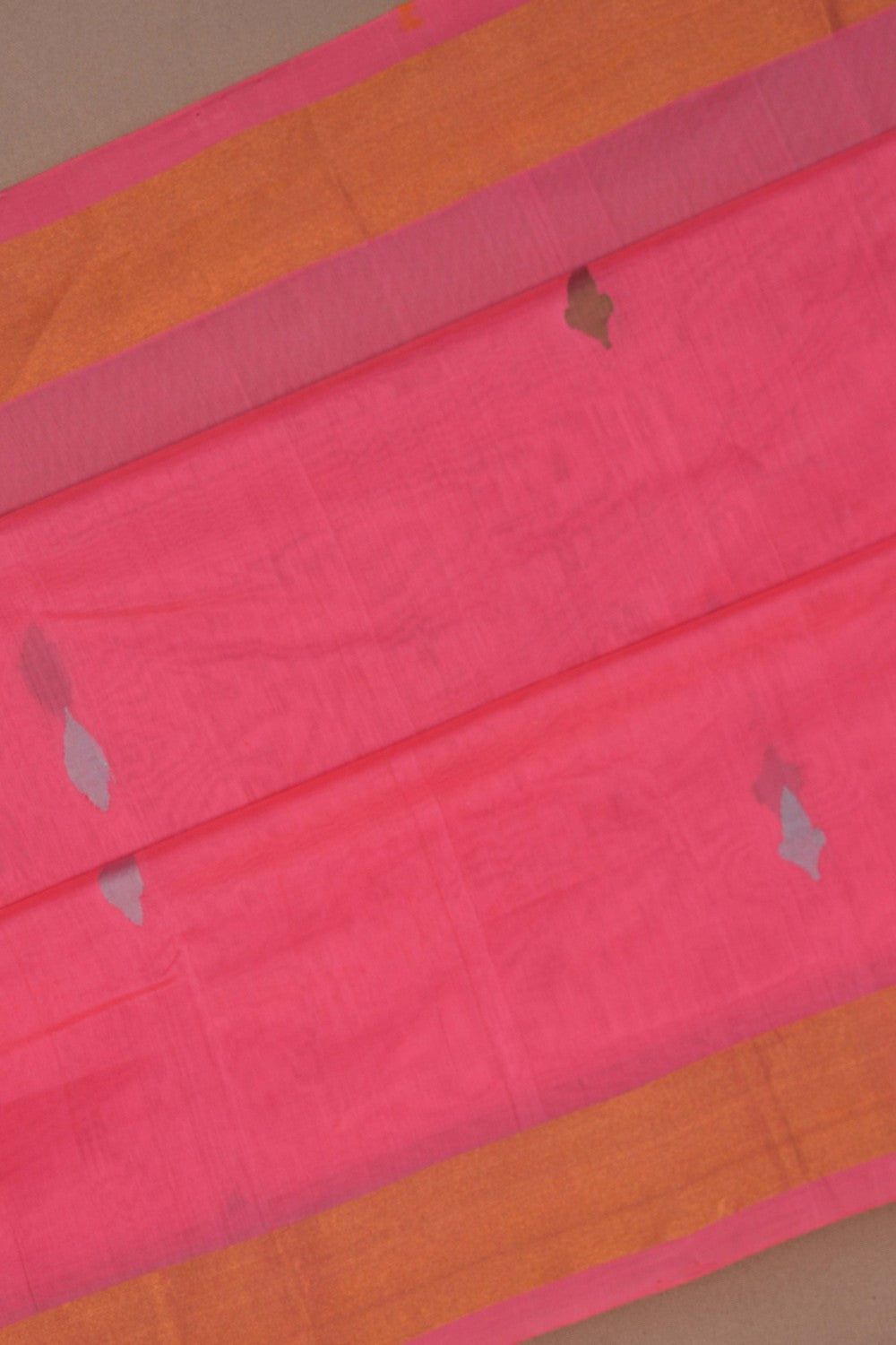 Image of Uppada Cotton Pink Saree