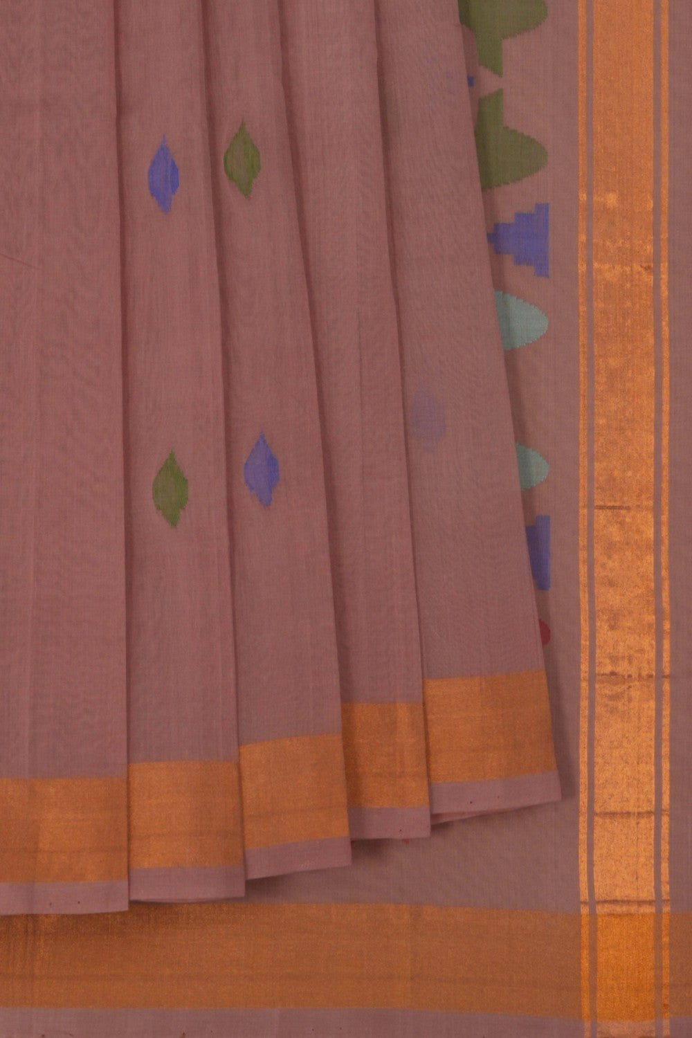 Image of Uppada Cotton Beige Saree